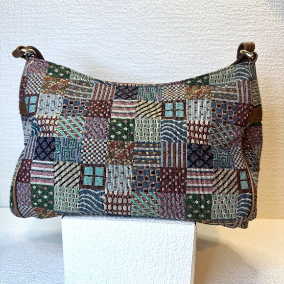 VTG SAS Purse Handbag - Tapestry Quilted Pattern  Handbag Purse 3 Compartments - Picture 1 of 13